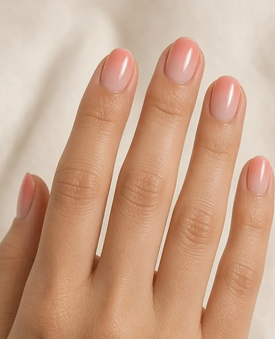 Uñas aura jelly de color. Vista previa, simulación.