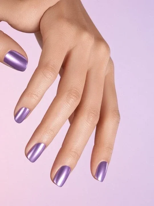 Uñas aura jelly de color. Vista previa, simulación.